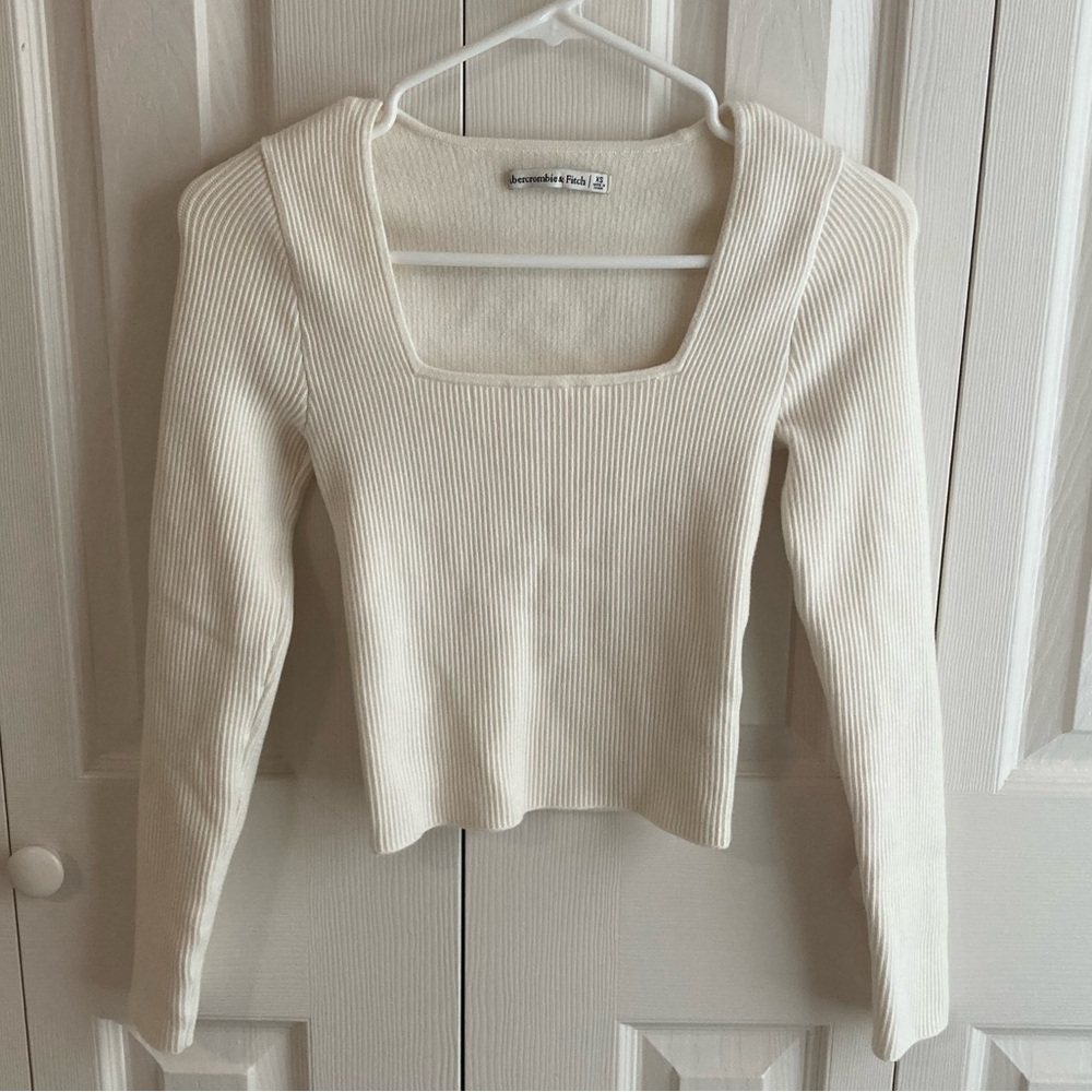 Off white square neck top
